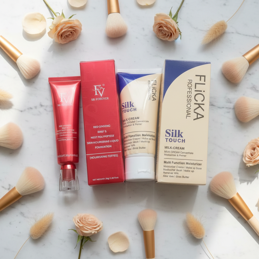 Flicka 2-in-1 Makeup Deal – Primer(60g) + Foundation(30g) Combo