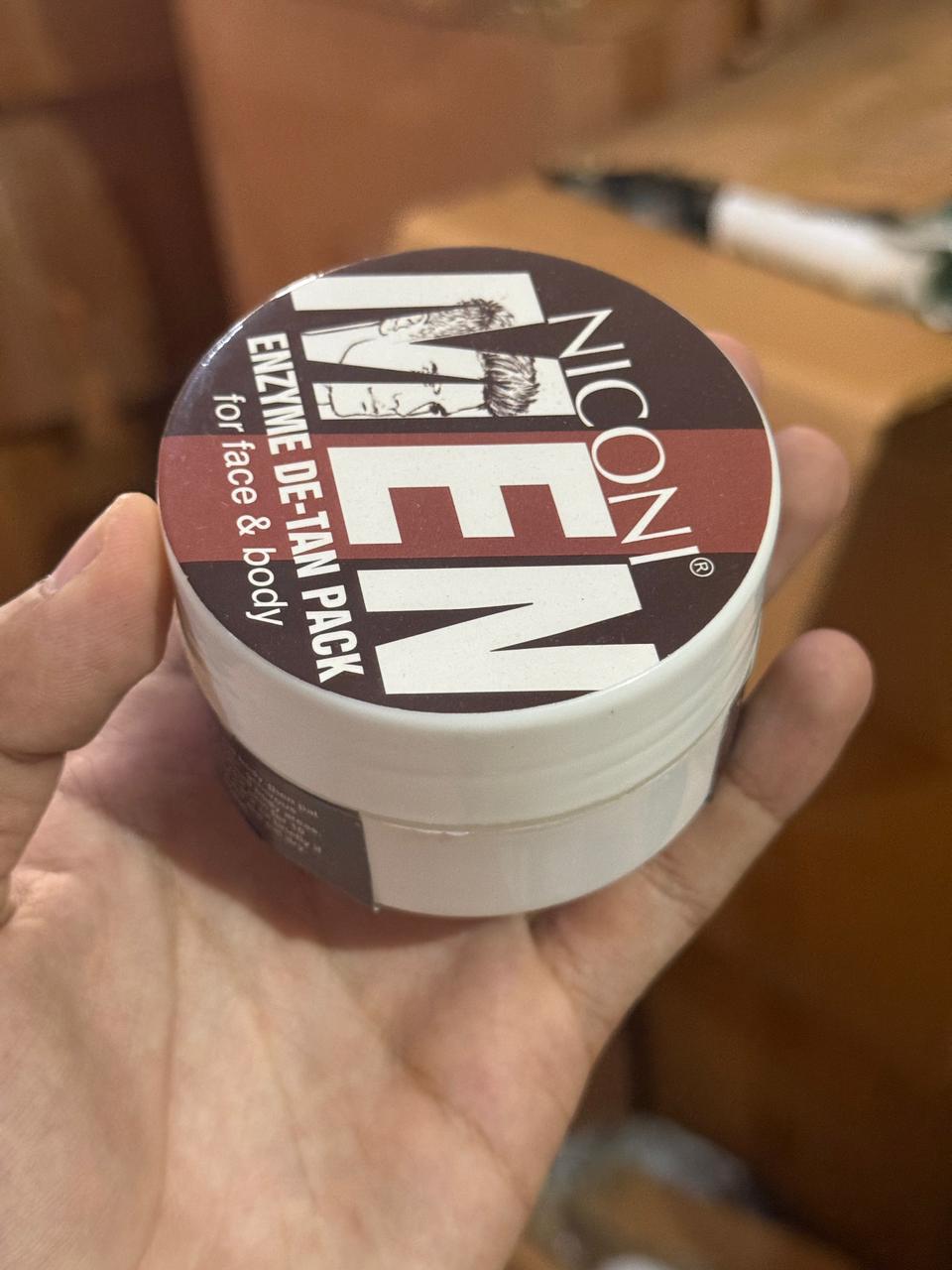 Niconi Men Enzyme De-Tan Cream | Tan Removal, Brightening & Deep Cleansing for Men