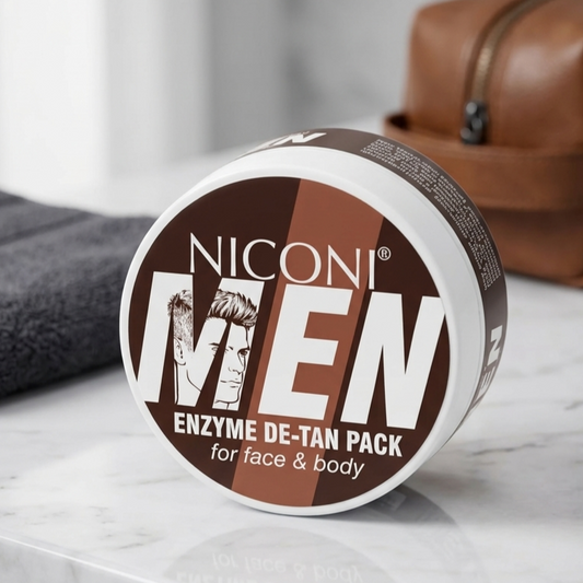 Niconi Men Enzyme De-Tan Cream | Tan Removal, Brightening & Deep Cleansing for Men