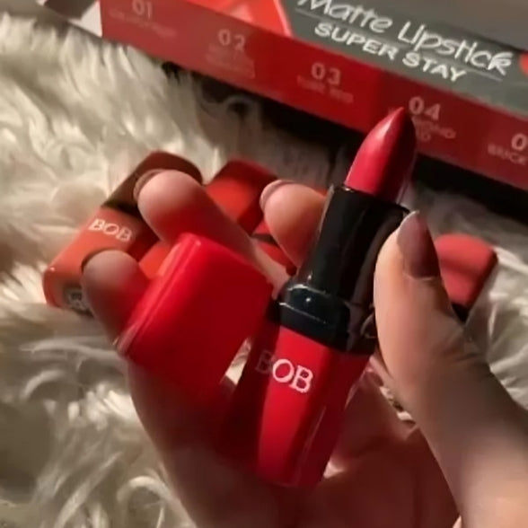 6 Pcs Bob Matte High Pigmented Lipstick Set