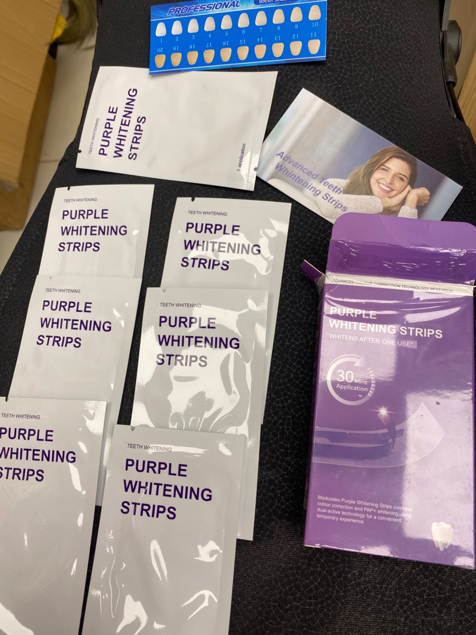 Purple Teeth Whitening Strips. 100% Original Product